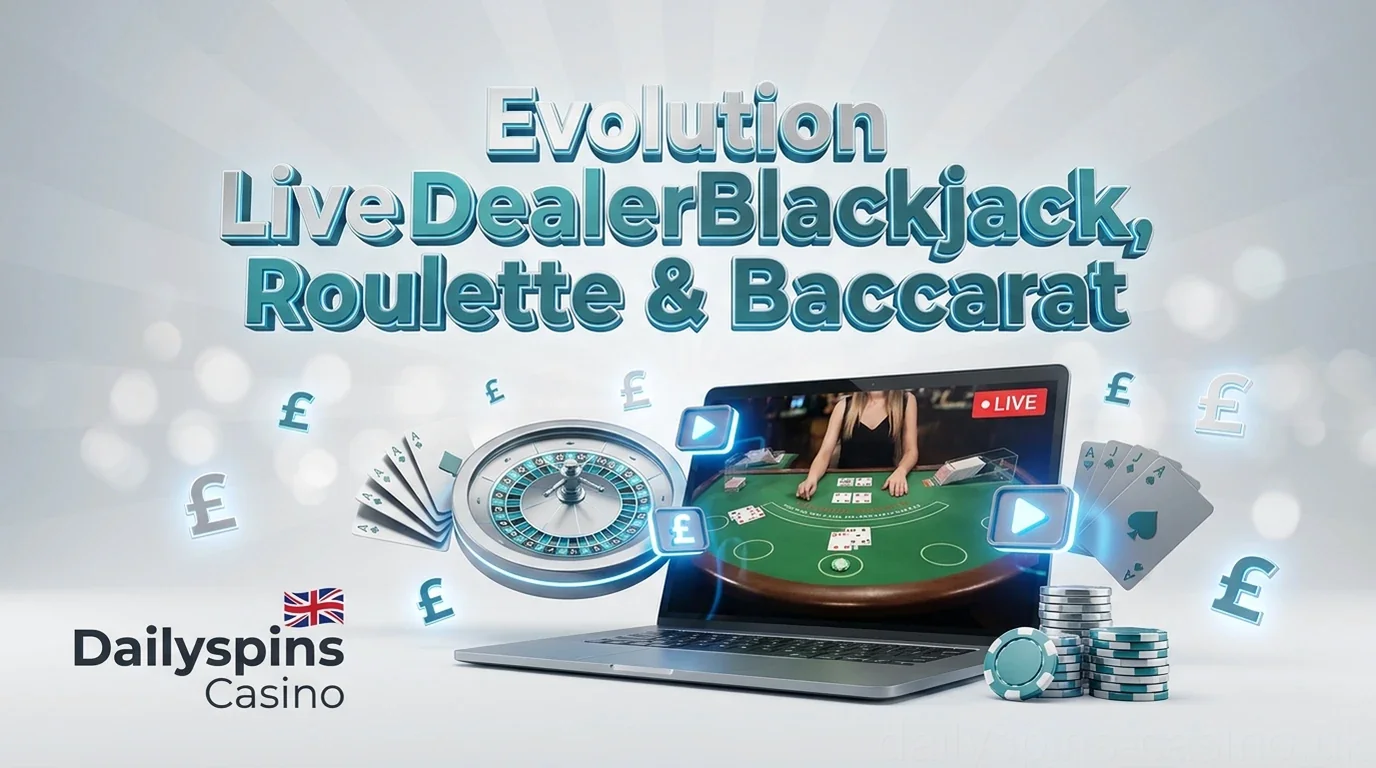 Evolution Live DealerBlackjack, Roulette & Baccarat